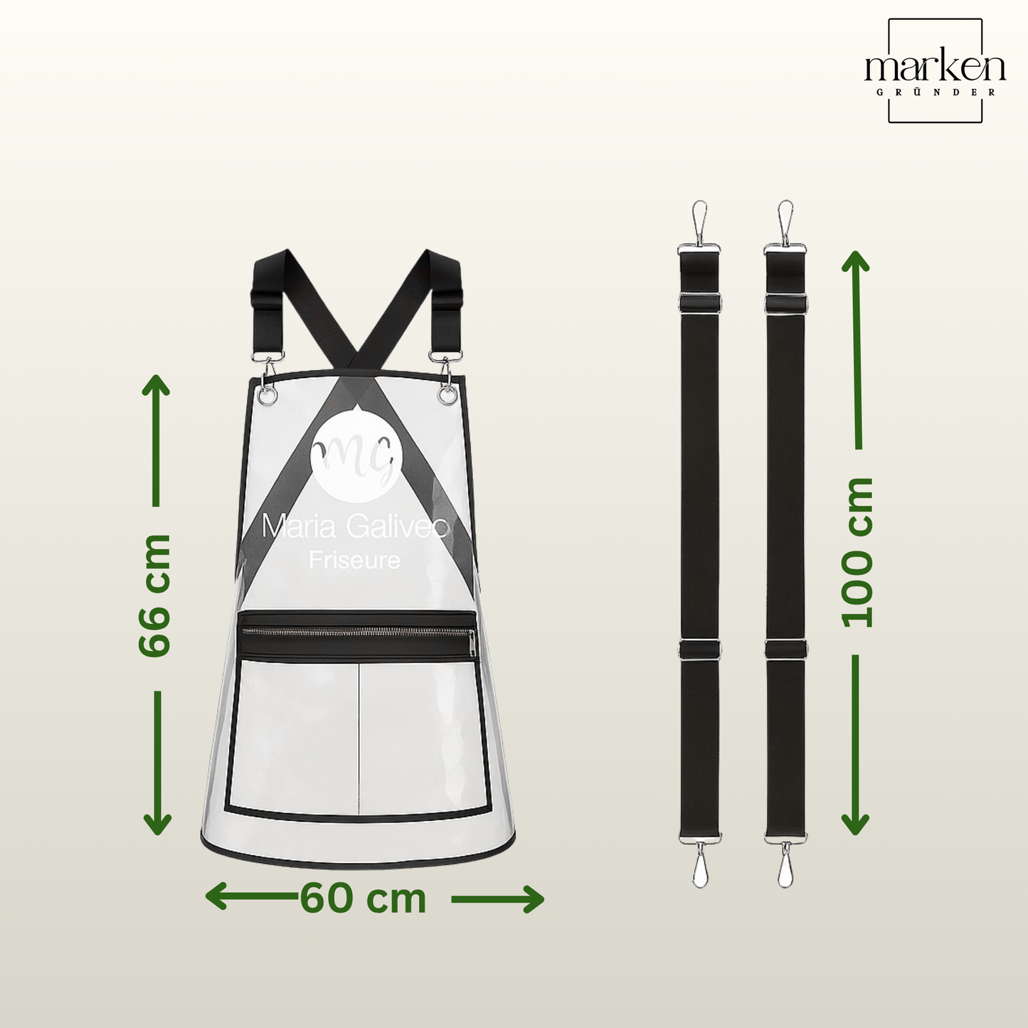 Transparente Schürze mit deinem Logo