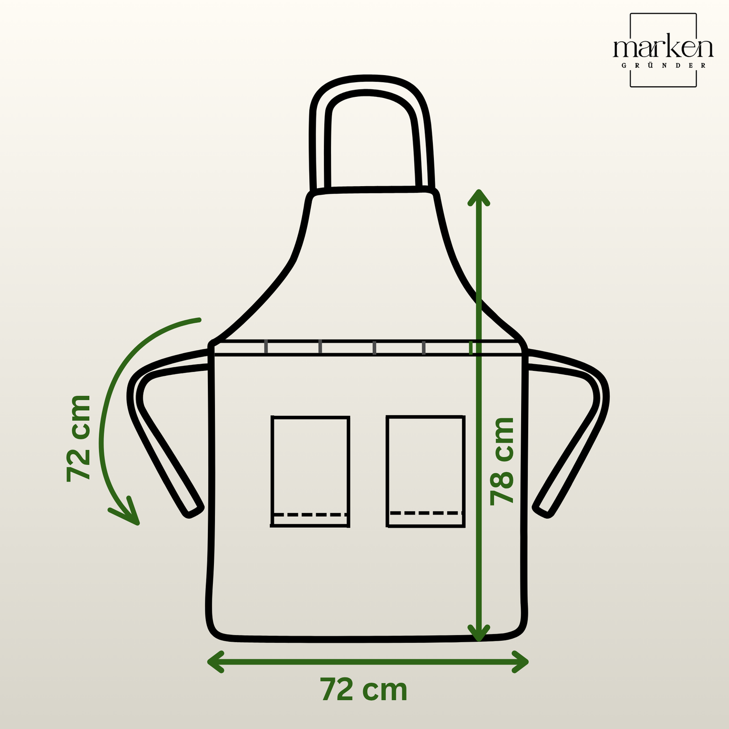 Premium Farbschürze XL mit deinem Logo