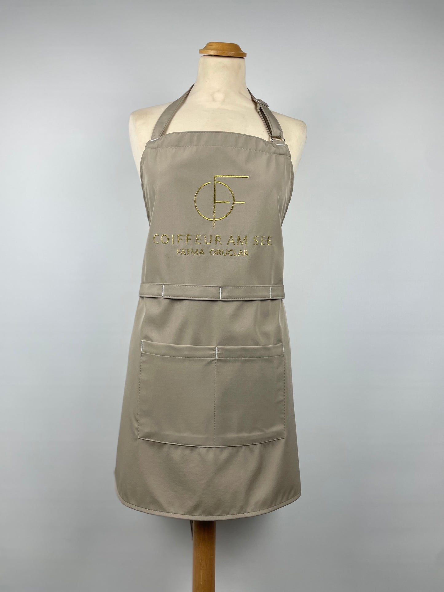 Schürze mit deinem Logo Beige