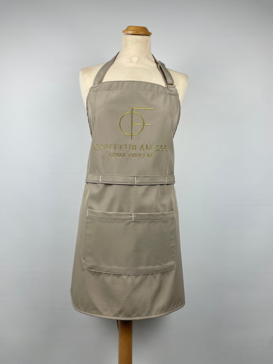 Schürze mit deinem Logo Beige